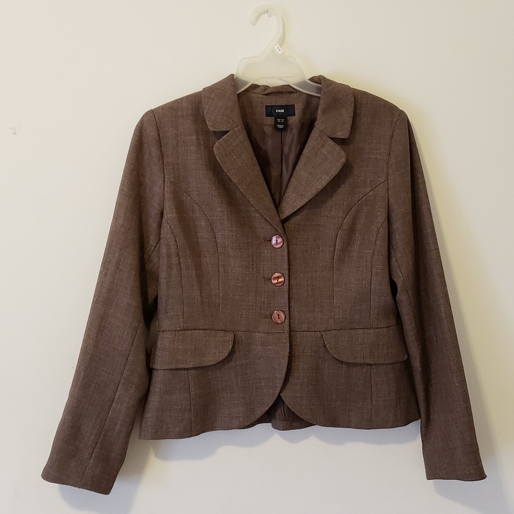 H&M Womens Medium Fitted Blazer Jacket